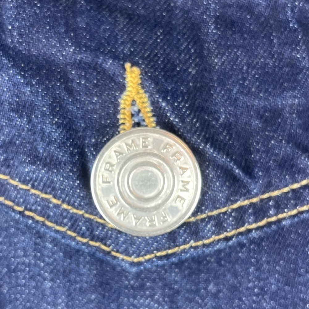 FRAME Oversized Detail Denim Mini Dress size XS - Picture 7 of 12